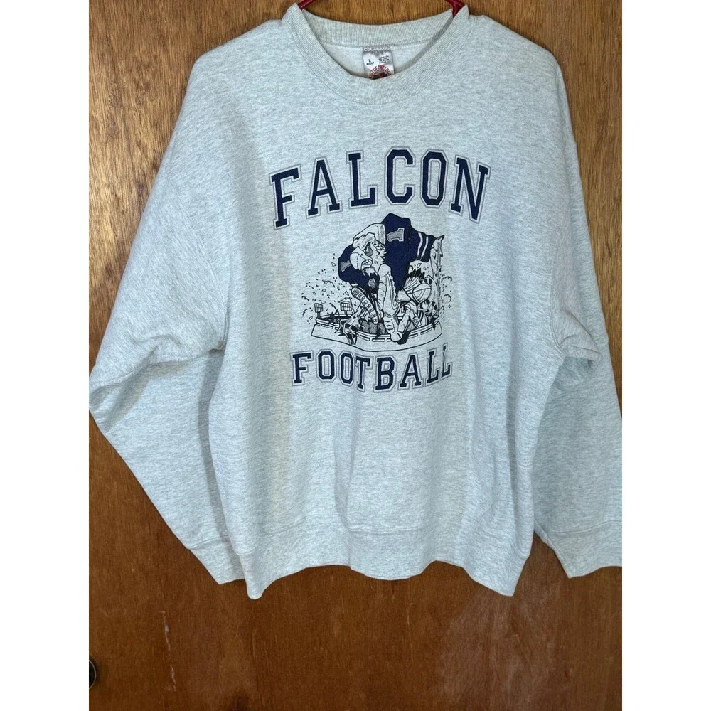 Vintage Air Force Academy‎ Falcons Football Crewneck Sweater Large L USA